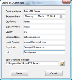 Create SSL Certificate