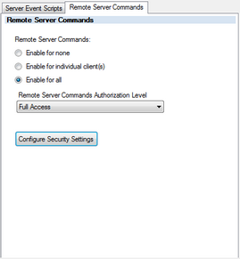 Remote Server Commands