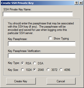 Configure SSH Create Key